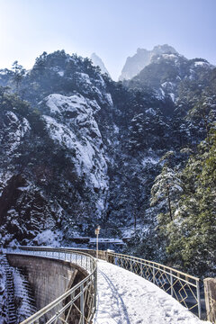 安徽黄山雪后风景