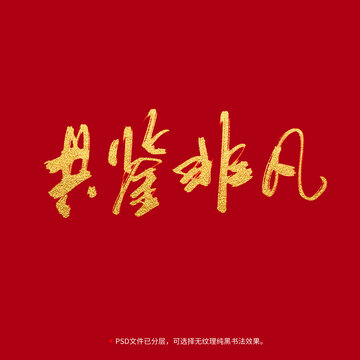 共鑒非凡書法毛筆字設(shè)計