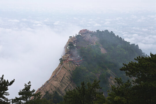 华山云海南峰落雁峰