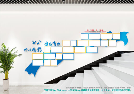 企業(yè)照片樓梯文化墻