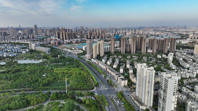 中国安徽合肥城市风光航拍