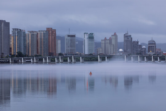 北国江城吉林市雨后风光