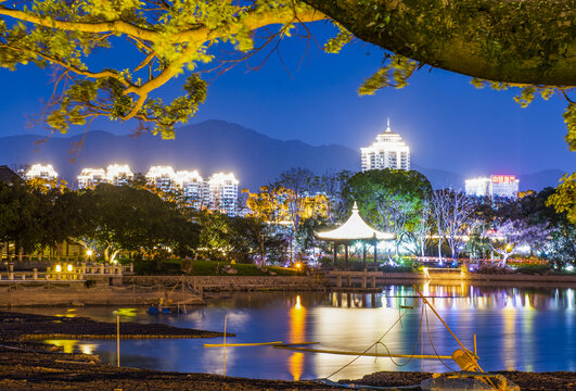 温州江心屿夜景