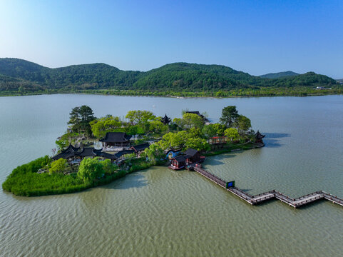 嘉兴南北湖景区航拍