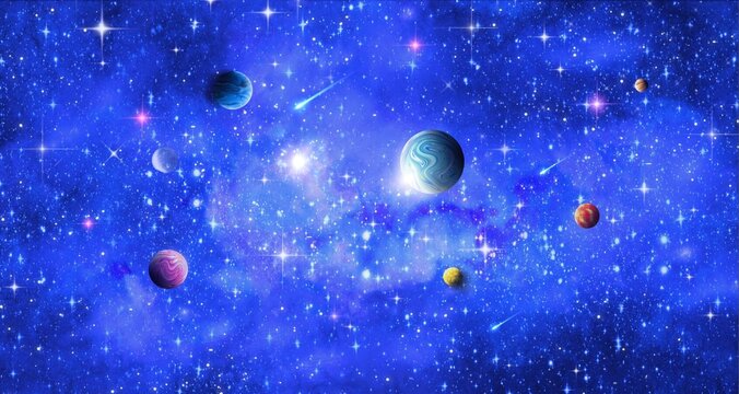 藍色星空背景