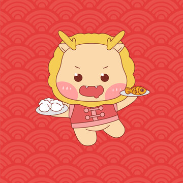 豐衣足食龍年新春喜慶龍形象