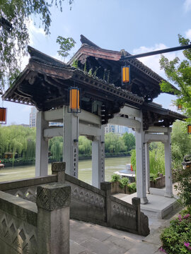 四柱三门仿古牌坊