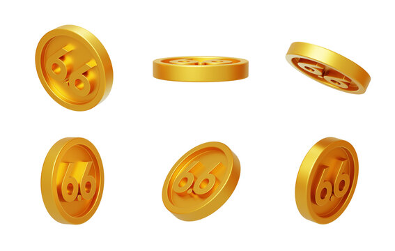 價(jià)值幸運(yùn)金幣金額數(shù)字順利3D