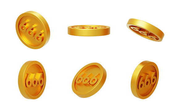 價(jià)值幸運(yùn)金幣金額數(shù)字順利3D