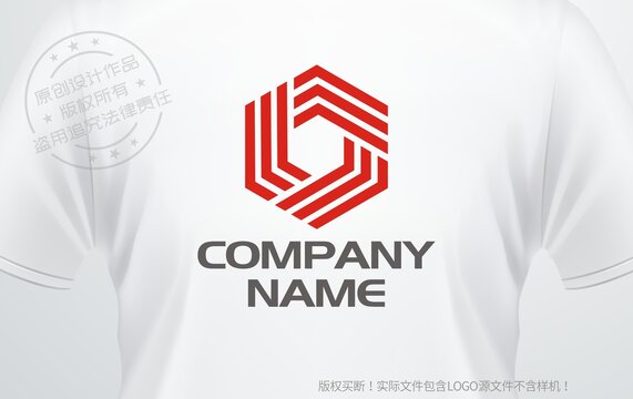 智能科技logo立方体标志