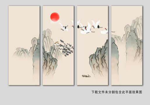 简约山水画