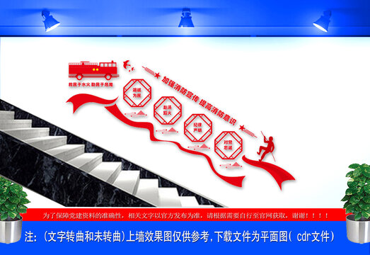 消防安全樓梯文化墻