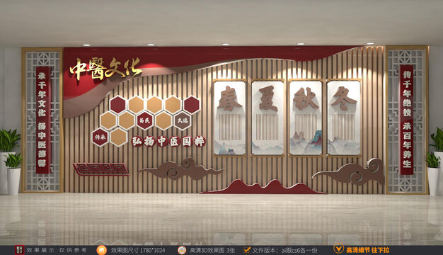 中醫(yī)展示墻