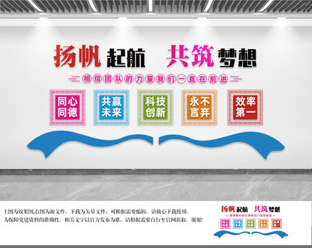 揚帆起航文化墻
