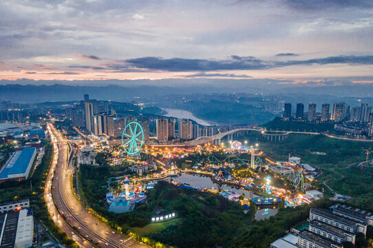 重庆欢乐谷夜景