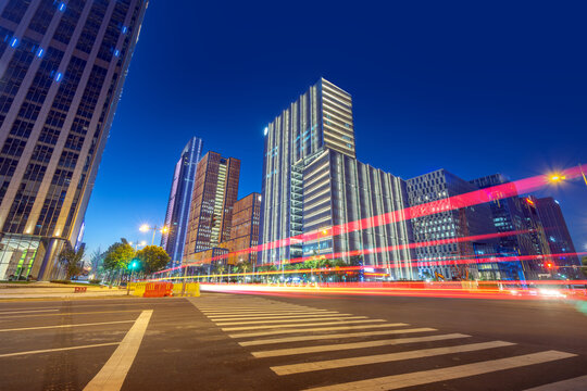 浙江宁波东部新城夜景