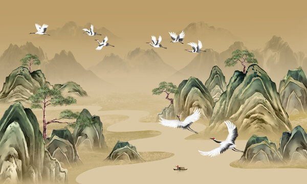 國(guó)潮山水