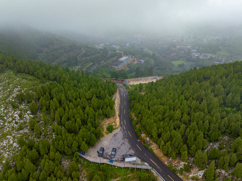 航拍济南潘洪路