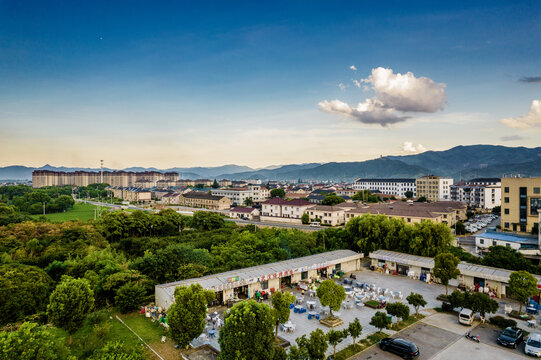 绍兴市上虞区丰惠镇夏季风光