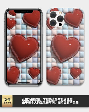 膨脹風(fēng)愛心手機殼