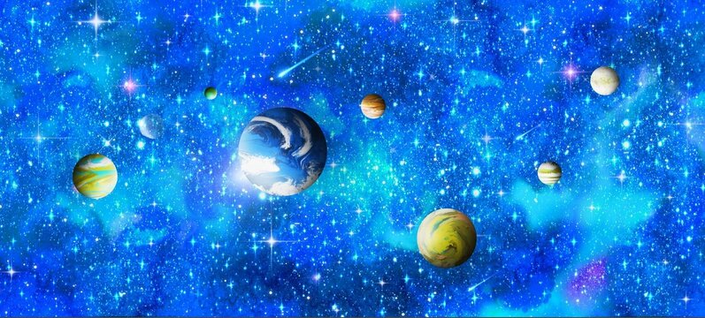 藍色星空背景