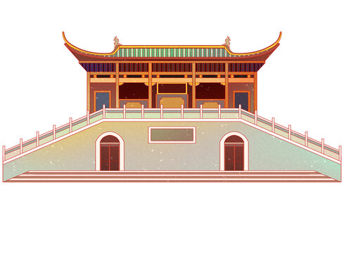國潮古代建筑合肥明教寺