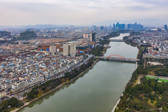 浙江义乌城市风光老照片