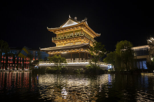 婺女洲文昌阁夜景