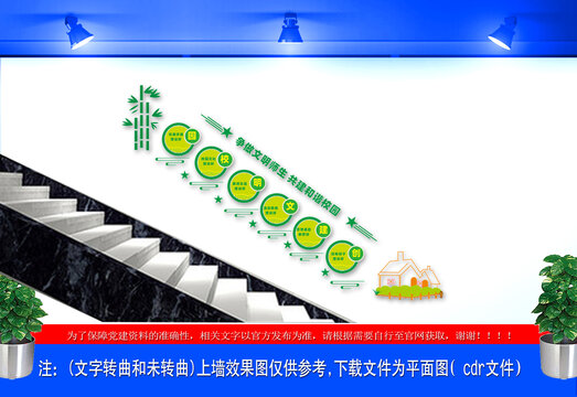 文明校園樓道文化墻