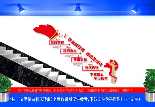 黨建標(biāo)語(yǔ)樓梯文化墻