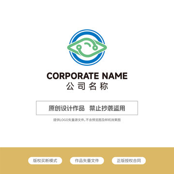 科技logo交互