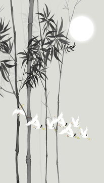 墨竹插畫(huà)