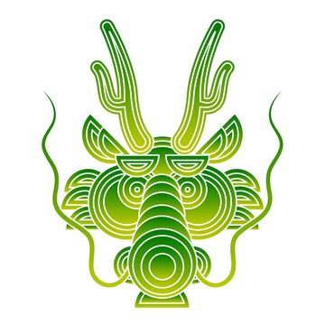 龍插畫綠色
