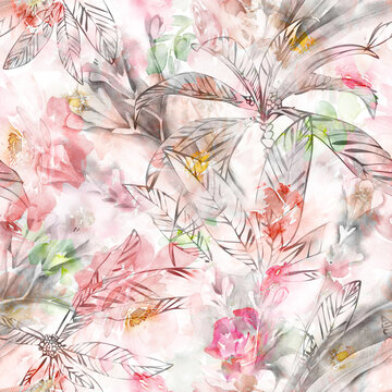 朦朧花卉