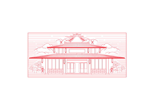 古代建筑插畫