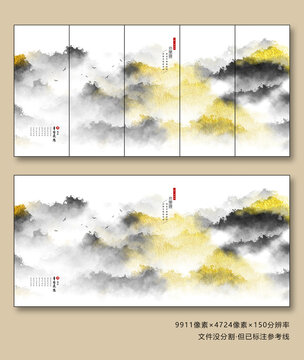 意境水墨山水畫