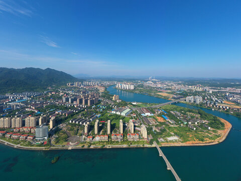 航拍湖南省郴州市資興市