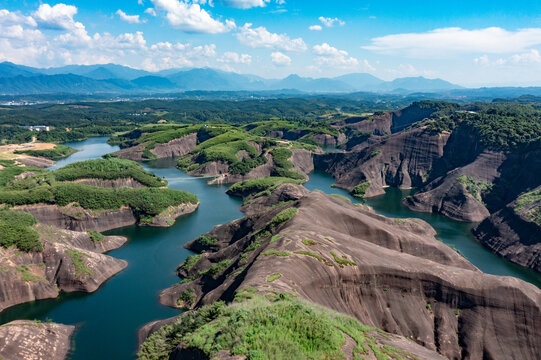 航拍湖南郴州高椅岭景区