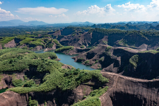 航拍湖南郴州高椅岭景区