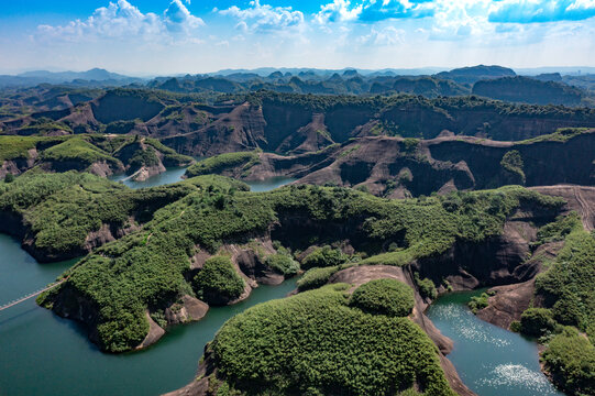 航拍湖南郴州高椅岭景区