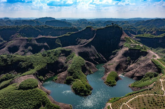 航拍湖南郴州高椅岭景区