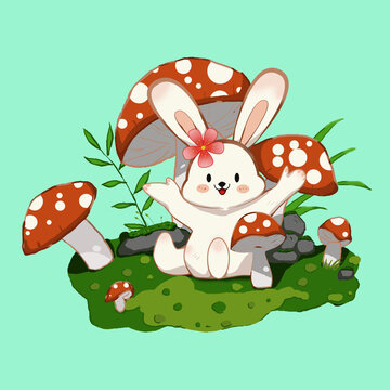 兔子与蘑菇