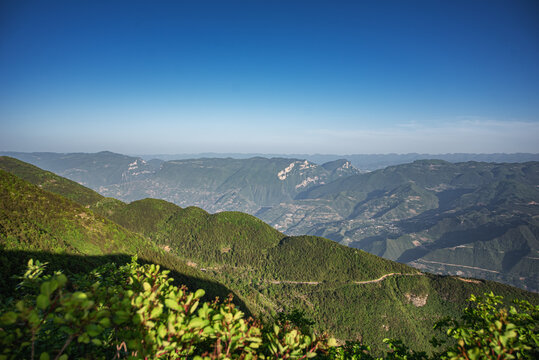 长江三峡白帝城航拍风光