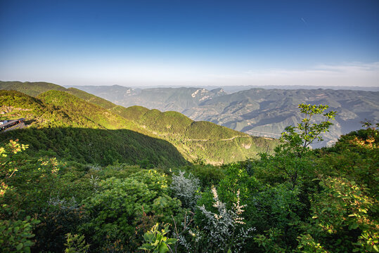 长江三峡白帝城航拍风光