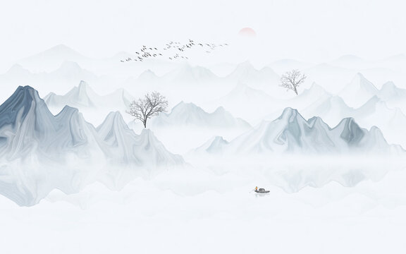 水墨山水畫