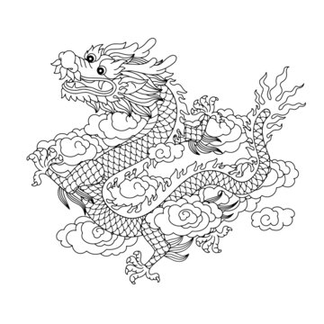 龍線描