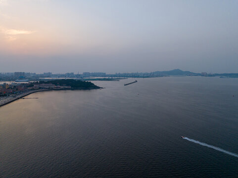 航拍烟台滨海风光