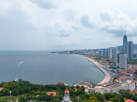 航拍烟台滨海风光