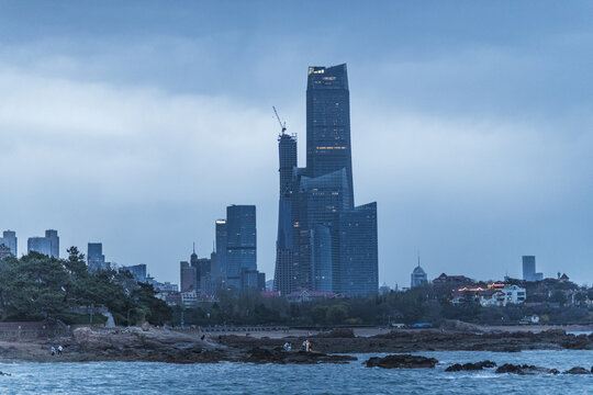 青岛第二海水浴场看海天中心