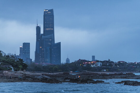 青岛第二海水浴场看海天中心